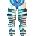 Icon of Pants with a Blue Zebra Print