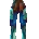 Icon of Pants with a Waterlily Print
