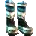 Icon of Boots with a Blue Zebra Print