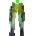 Icon of Open Pants with a Grey Waterlily Print