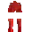Icon of Red Twil Thigh High Boots